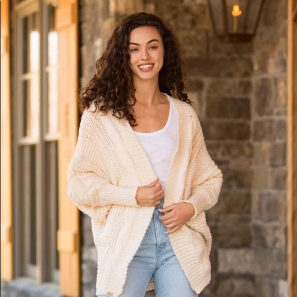 Simply Southern Cream cardigan S
